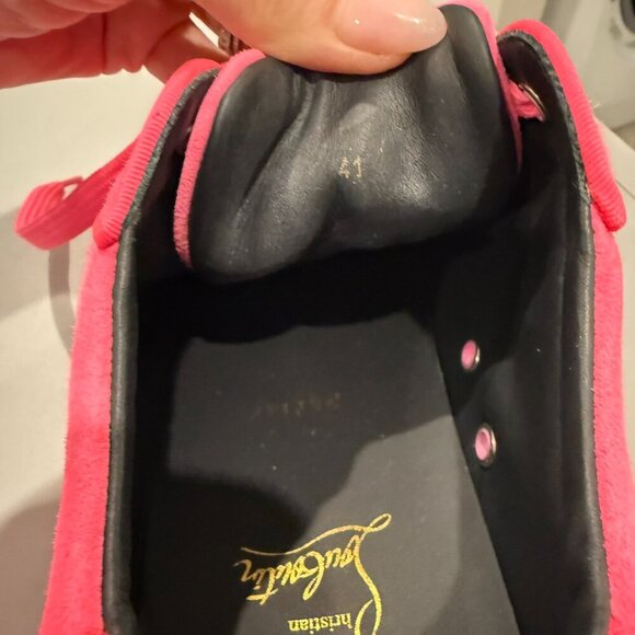 Christian Louboutin - Seavaste 2 Studded Mesh and Suede Sneakers  - Pink Size 41 - Picture 8 of 8